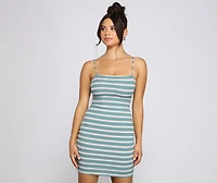 Summer Sweetheart Striped Mini Dress
