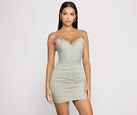 Start Fresh Ruffle And Ruched Mini Dress