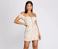 Prettiest Pick Sweetheart Ruched Mini Dress