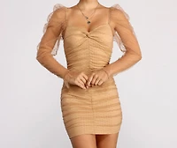 Everyone's Sweetheart Puff Sleeve Mini Dress