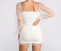 Posh Polka Dot Smocked Mini Dress