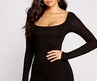 Lovin' Knit Basic Midi Dress
