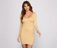 Stylish Babe Scoop Neck Mini Dress