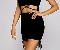 Stylish Stunner Ruched Mini Dress
