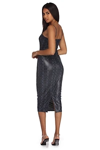 Snake Bite Midi Dress