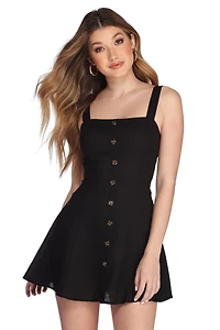 Flirty Linen Mini Dress