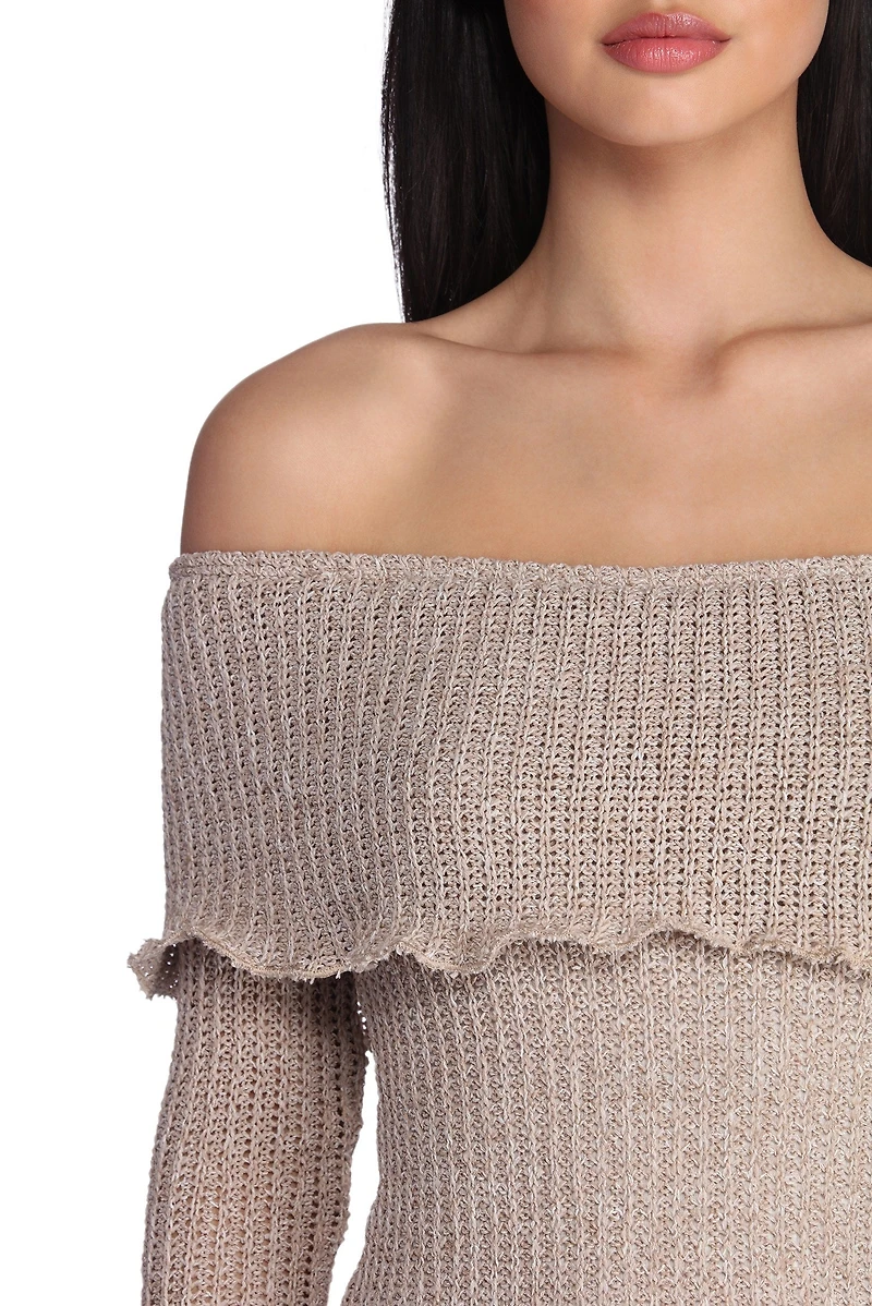 Cutie Cable Knit Mini Dress