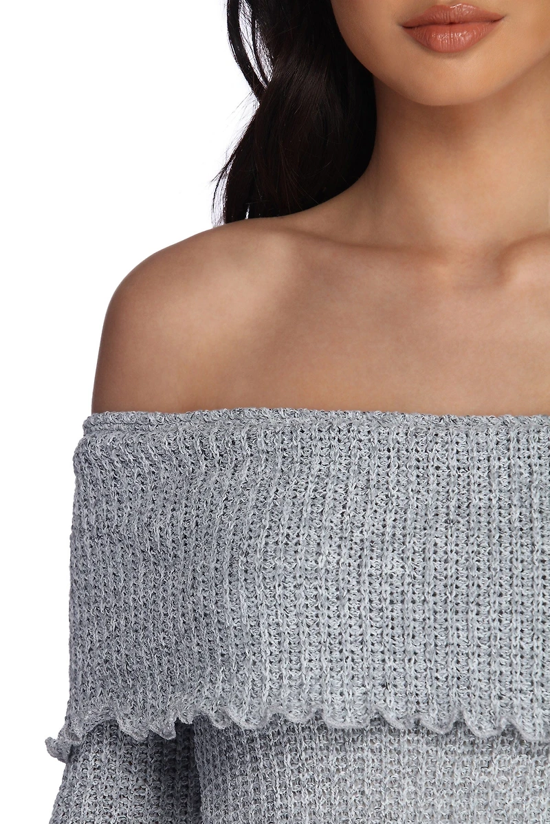 Cutie Cable Knit Mini Dress
