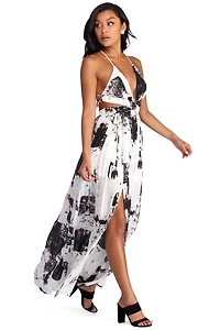 Artist's Muse Chiffon Maxi Dress