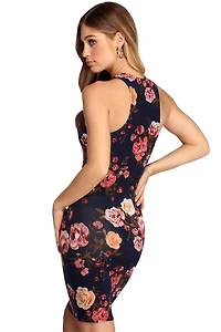 Raining Flowers Mini Dress