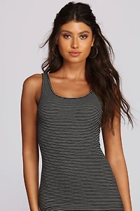 Strike Stripes Midi Dress