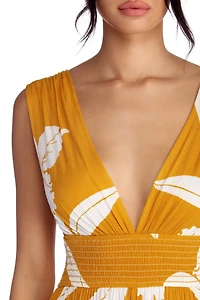 Take The Plunge Floral Maxi Dress