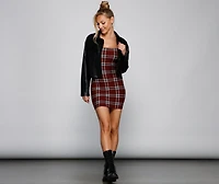 Pretty Plaid Mini Dress