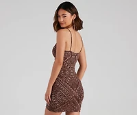 Geometric Fun Cutout Mini Dress