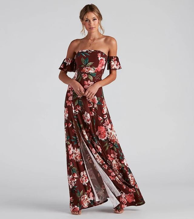 alahna tiered floral maxi dress Francesca's Alahna Tiered Floral Maxi Dress