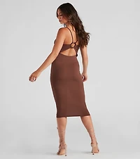 Options Open O-Ring Midi Dress