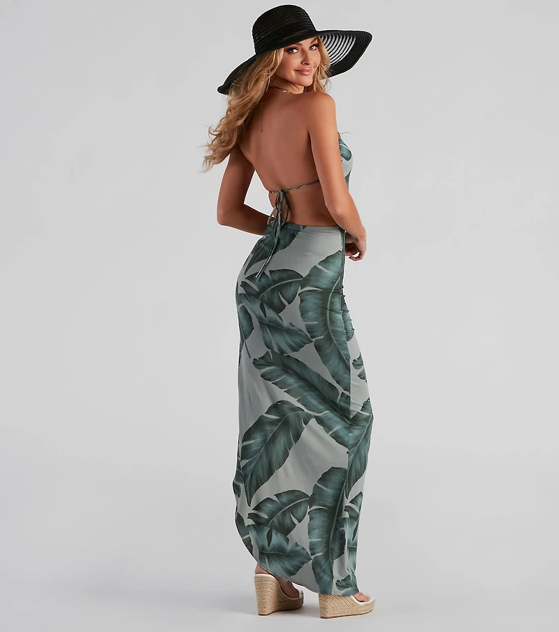 Natural Beauty Tropical Maxi Dress