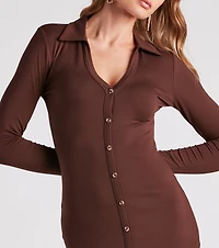 Morning Brew Henley Midi Dress