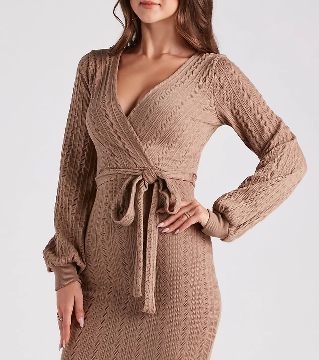 cable knit wrap dress Patou main image 1