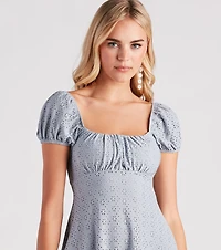 Cute Factor Eyelet Lace Skater Dress