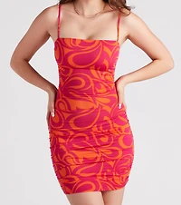 That 70s Chick Retro Print Mini Dress