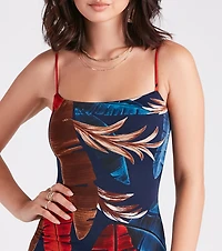Time To Unwind Tropical Slit Midi Dress