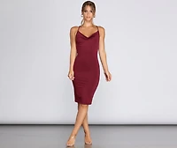 Night Moves Cowl Neck Dress