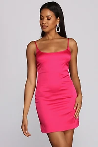 Sassy Satin Mini Dress