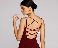 Worth It Lattice Wrap Dress