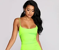 Club Cuts Satin Mini Dress