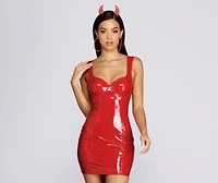 Bad Behavior Faux Leather Bodycon
