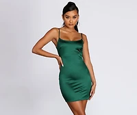 Club Cuts Satin Mini Dress