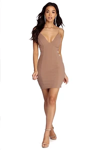Triple Threat Rhinestone Bodycon Dress