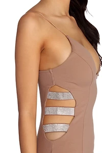 Triple Threat Rhinestone Bodycon Dress