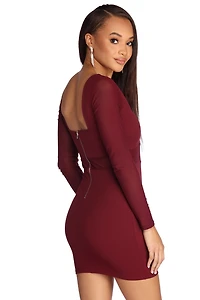 Add Some Mesh Mini Dress