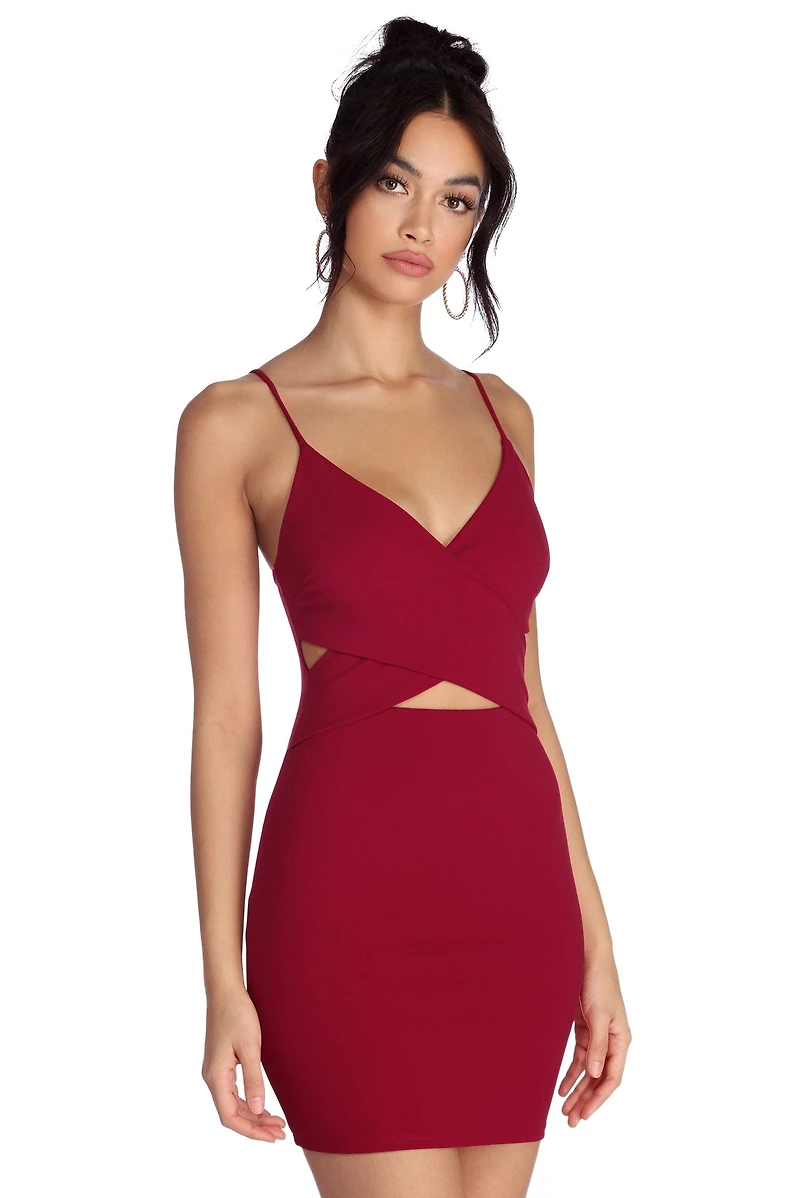 Wrapped Romance Cut Out Dress