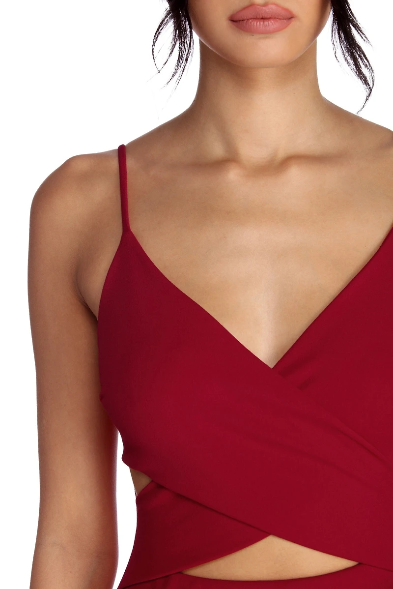 Wrapped Romance Cut Out Dress