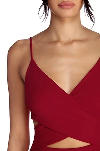 Wrapped Romance Cut Out Dress