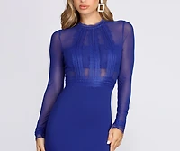 Too Royal Mesh Bodycon Dress