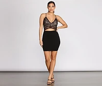 Sultry Lace Mini Dress