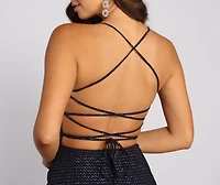 Feelin' Girly Glitter Knit Mini Dress