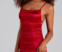 Gorgeous Vibe Satin Mini Dress