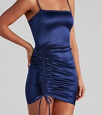 Chic Beauty Satin Mini Dress