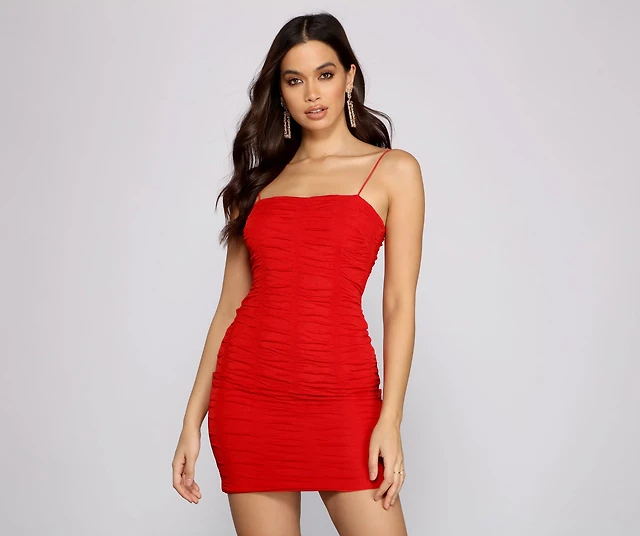 windsor red mini dress City Sleek in Wine Curves XL / windsor-wine Chic and effortless Twist and Turn Mini Dress