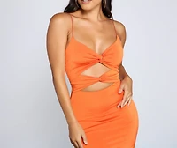 Strike A Pose Cutout Mini Dress