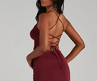 Dance Till Dawn Lace-Up Mini Dress