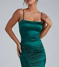 Chic Beauty Satin Mini Dress