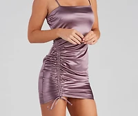 Chic Beauty Satin Mini Dress