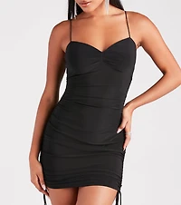 Major Sweetheart Ruched Mini Dress