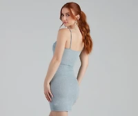The Sparkle Scene Glitter Mini Dress